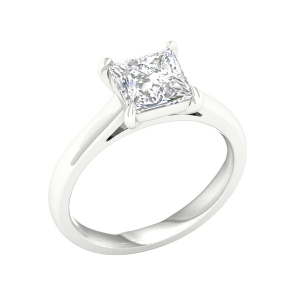 Princess Cut Diamond Solitaire Engagement Ring