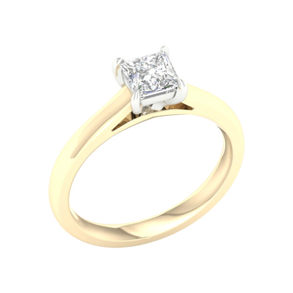 Princess Cut Diamond Solitaire Engagement Ring