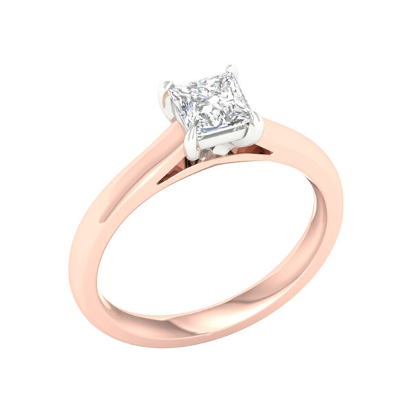 Princess Cut Diamond Solitaire Engagement Ring