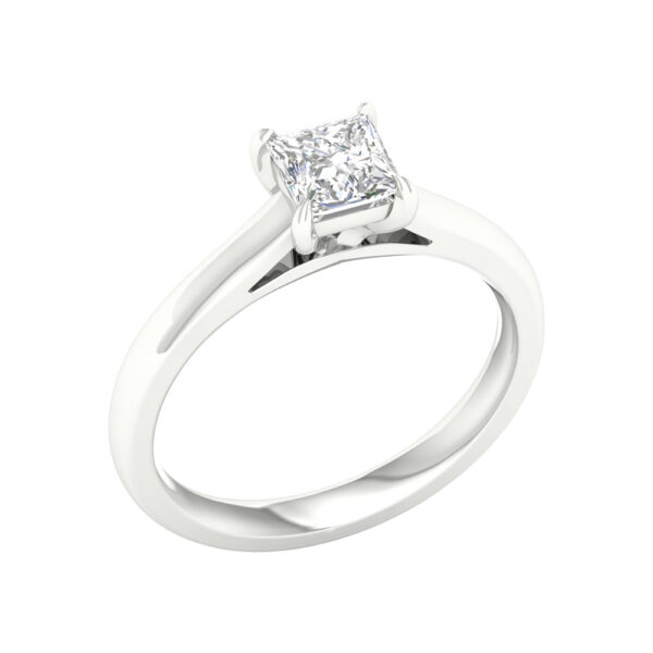 Princess Cut Diamond Solitaire Engagement Ring