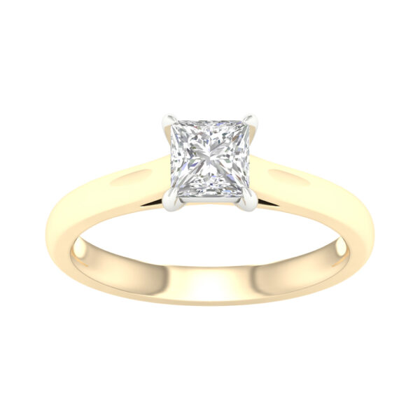 Princess Cut Diamond Solitaire Engagement Ring