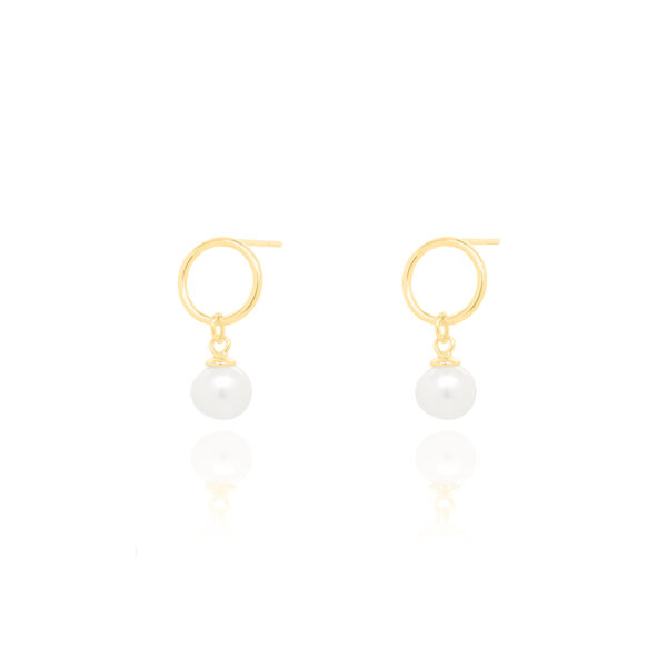 Gold Vermeil Pearl Drop Studs