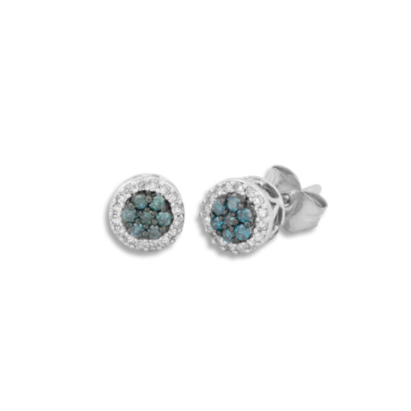 Blue Diamond Stud Earrings