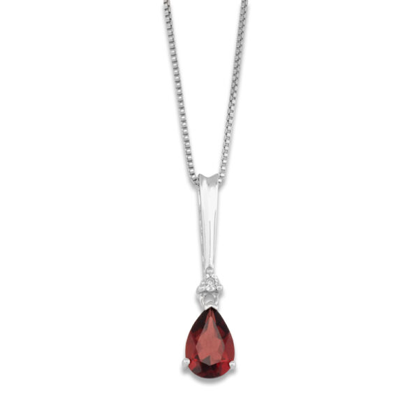 Garnet & Diamond Necklace