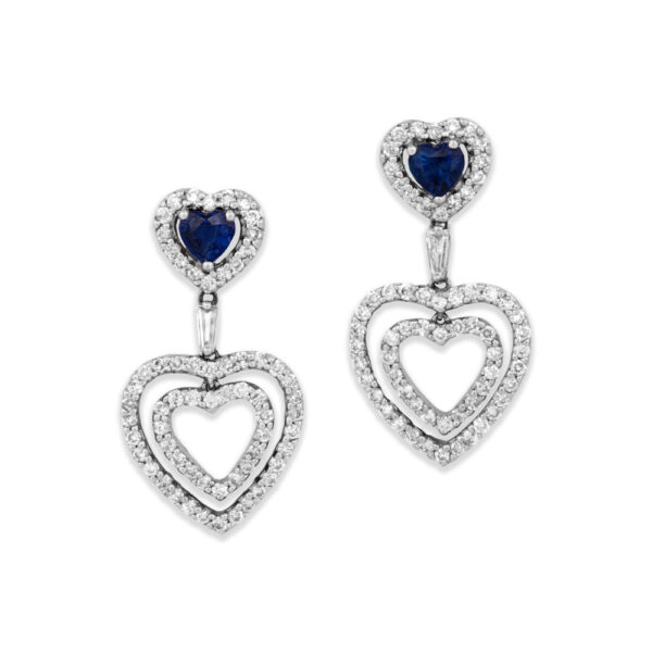 Sapphire & Diamond Drop Earrings