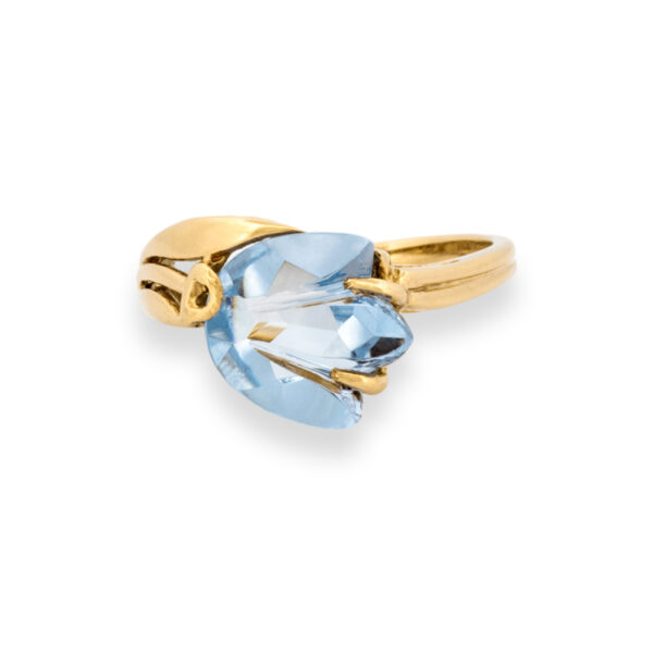 Blue Spinel Tulip Ring