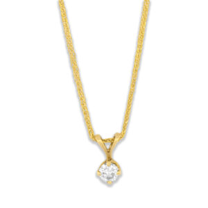 Brilliant Cut Diamond Solitaire Necklace