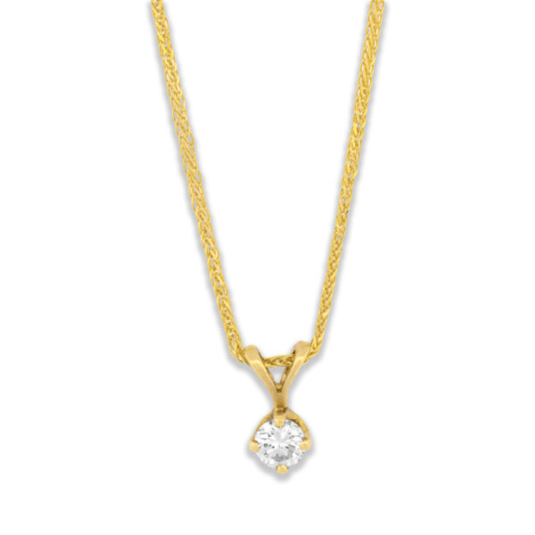 Brilliant Cut Diamond Solitaire Necklace