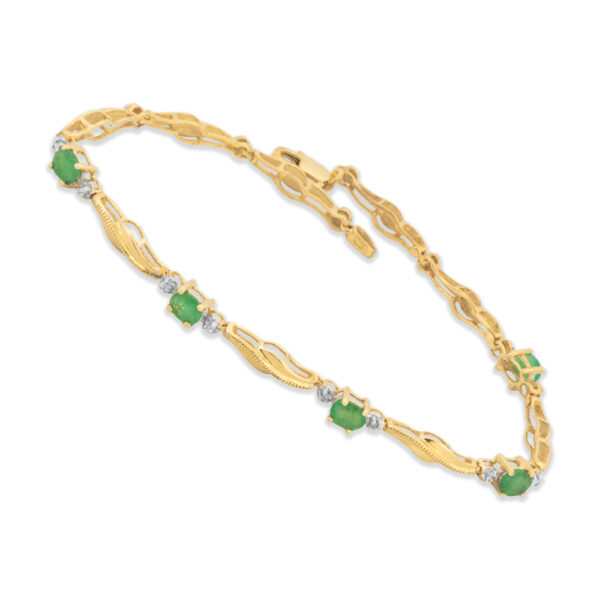 Emerald & Diamond Tennis Bracelet