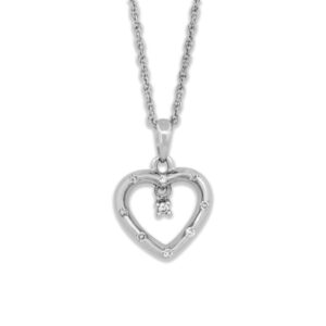 Diamond Dangle Heart Necklace