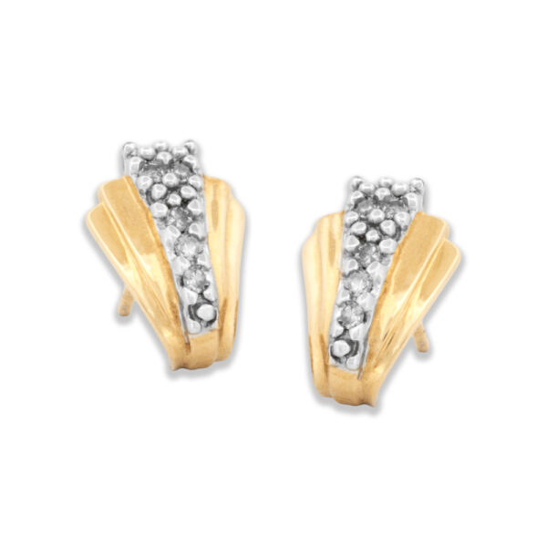 Gold & Diamonds Stud Earrings