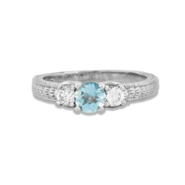 White Gold Aquamarine Ring