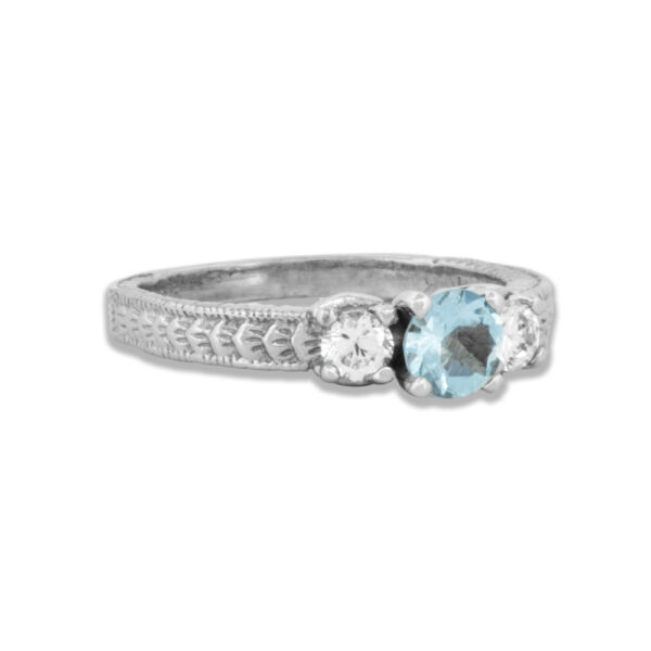 White Gold Aquamarine Ring