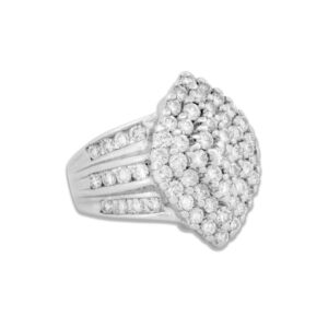 3ctw Diamond Cluster Ring