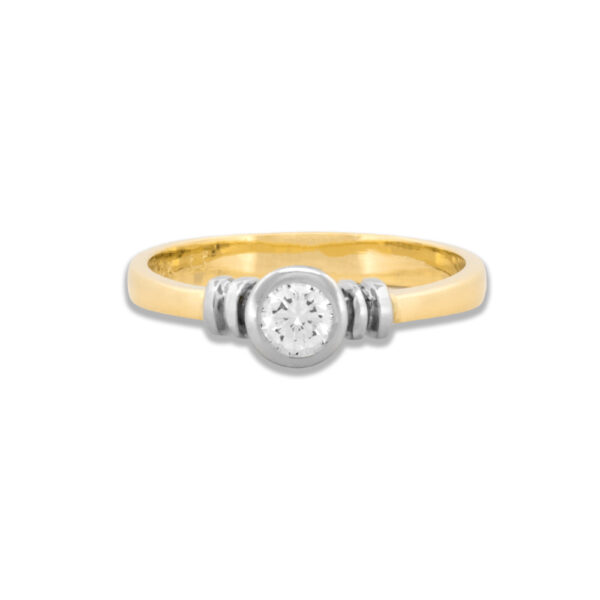 14k Two-Tone Gold Diamond Ring