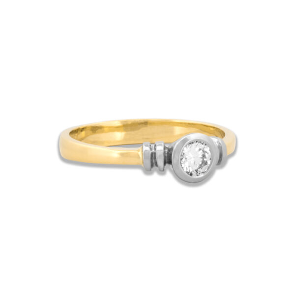 14k Two-Tone Gold Diamond Ring