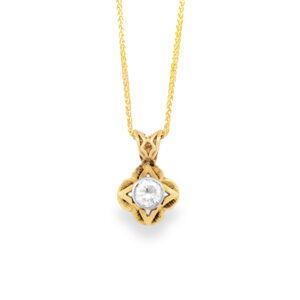 Bezel-Set Diamond Solitaire Necklace