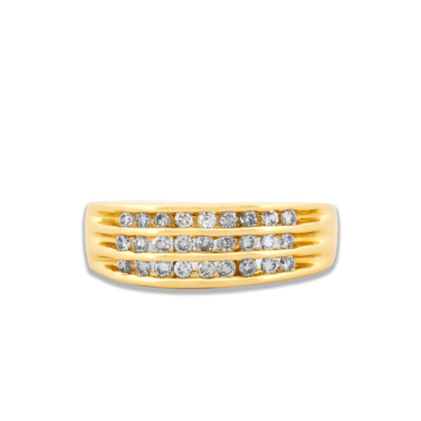 Triple Row Channel-Set Diamond Band