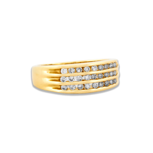 Triple Row Channel-Set Diamond Band