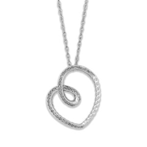 Sterling & Diamond Heart Necklace