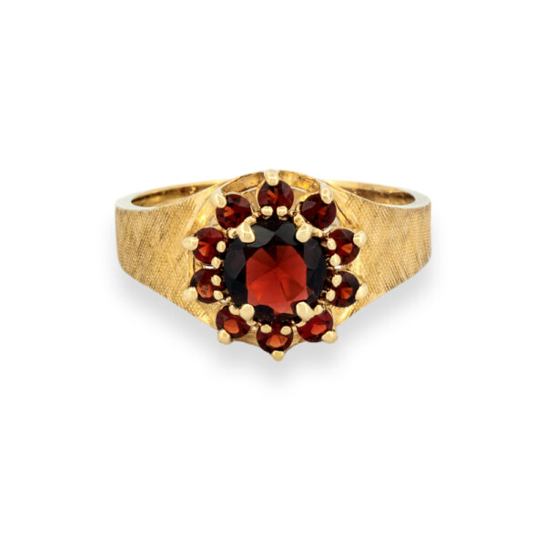 Vintage Garnet Cluster Ring