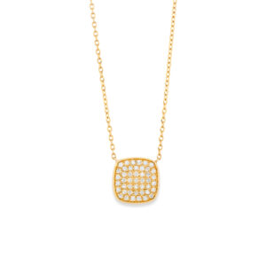 Diamond Cushion-Shaped Necklace