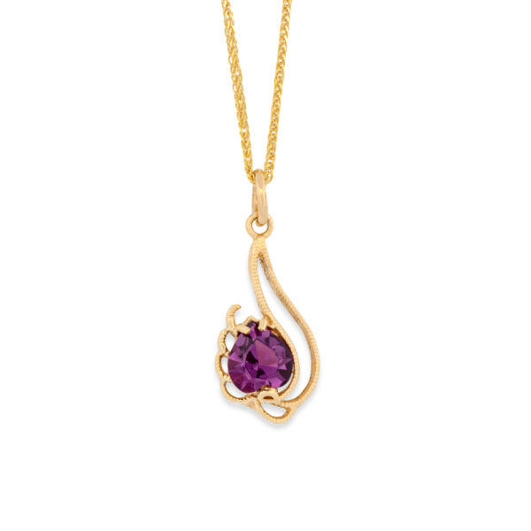 Ornate Purple Stone Necklace