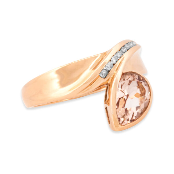 Rose Gold Morganite & Diamond Ring