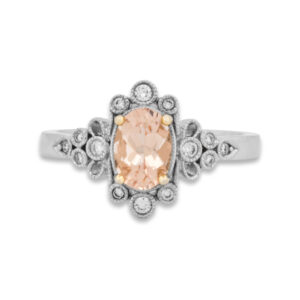 Morganite & Diamond Ring