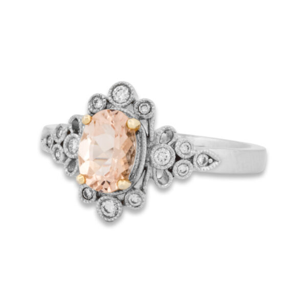 Morganite & Diamond Ring