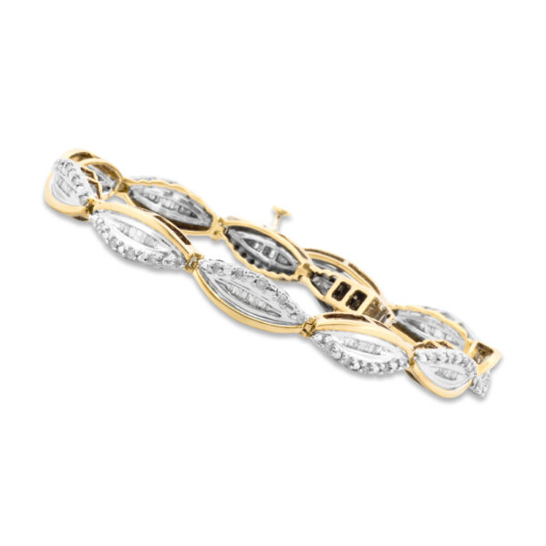 Two-Tone Diamond Tennis Bracelet