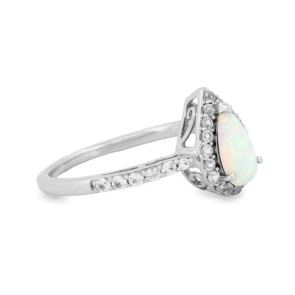 Opal & White Sapphire Ring