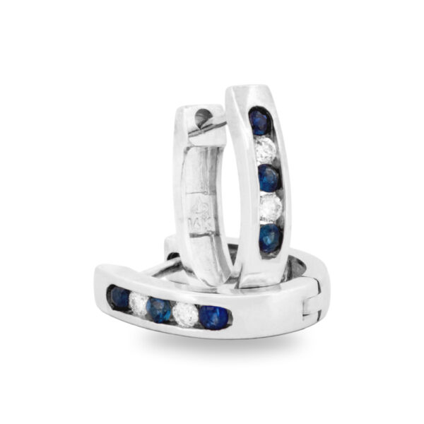 Sapphire & Diamond Huggie Earrings