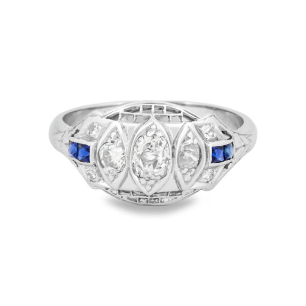 Art Deco Sapphire & Diamond Ring