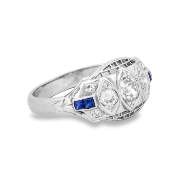 Art Deco Sapphire & Diamond Ring