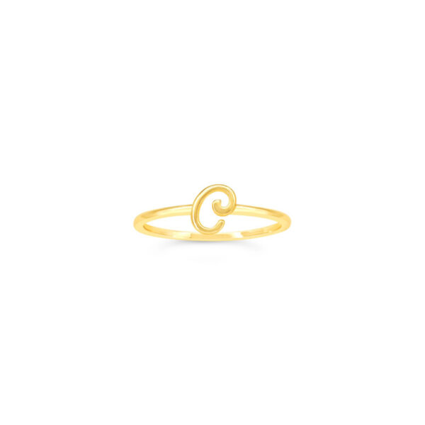 10k Gold Initial Ring