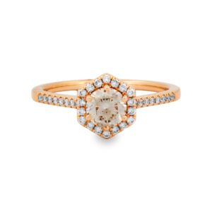 Champagne Diamond Engagement Ring