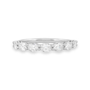 Lab-Grown Oval Diamond Anniversary Ring