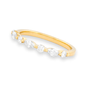 Marquise & Brilliant Cut Diamond Band