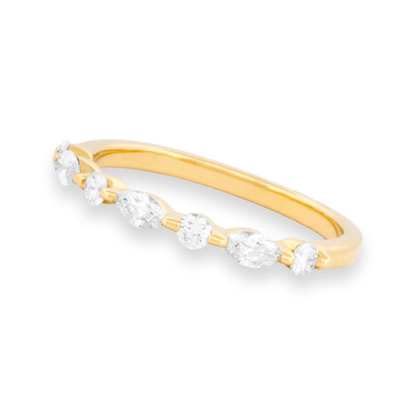 Marquise & Brilliant Cut Diamond Band