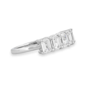 Lab-Grown Emerald Cut Diamond Band