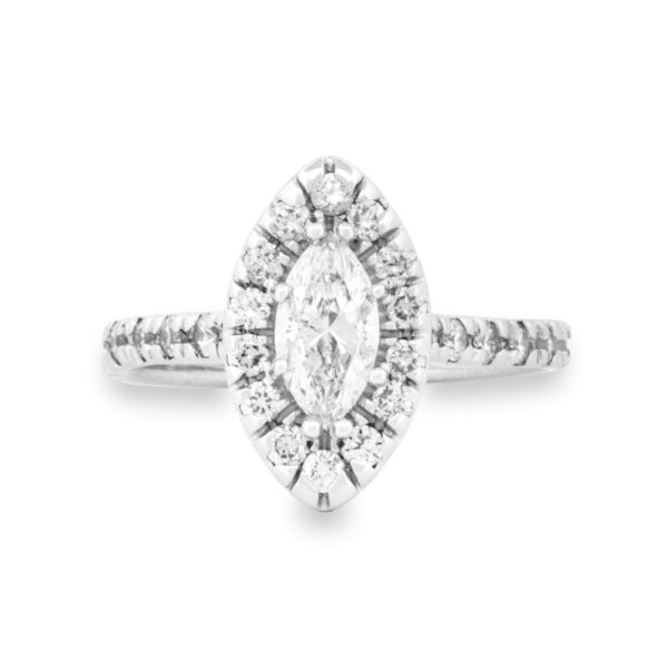 Marquise Halo Diamond Engagement Ring