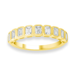 Emerald Cut Diamond Band