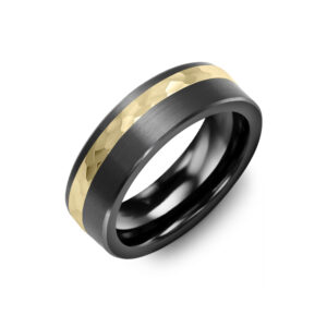 Ceramic & Yellow Gold Band