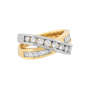 Two-Tone Diamond Crossover Band