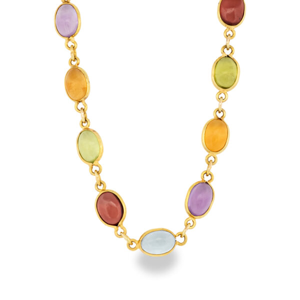 Genuine Mixed Gemstone Necklace