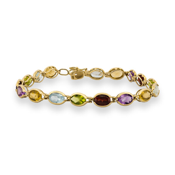 Genuine Gemstone Tennis Bracelet