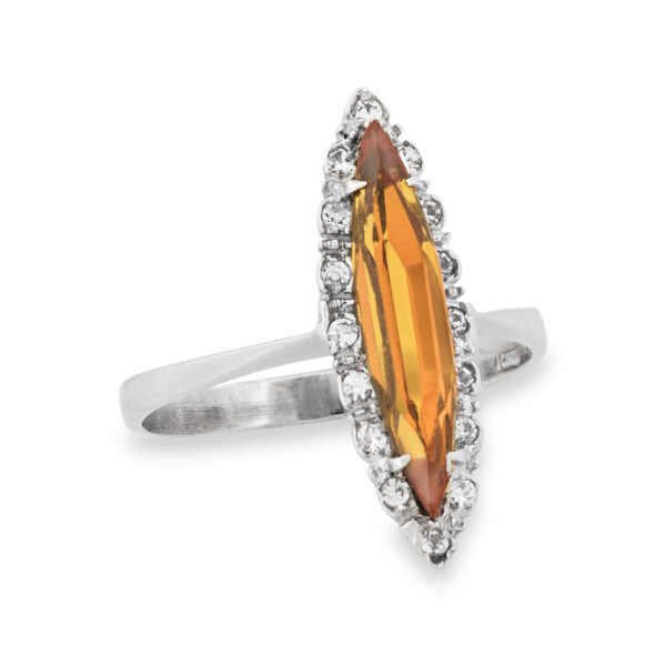 White Gold Topaz Ring