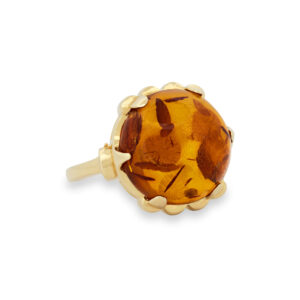 Gold & Amber Cocktail Ring