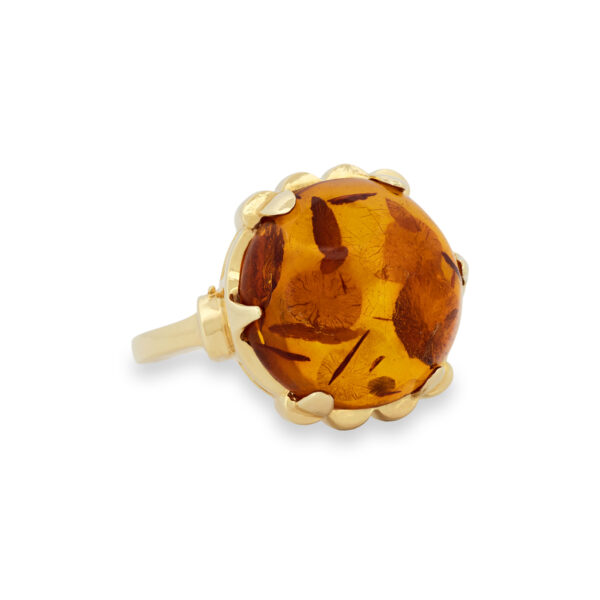 Gold & Amber Cocktail Ring